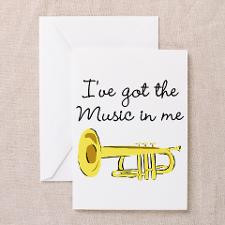 TRUMPET PLAYER Greeting Card for