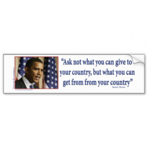 Anti Obama US Budget Quote Car Bumper Sticker