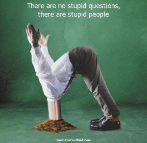 are no stupid questions, there are stupid people - Sarcastic Quotes ...