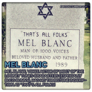 Mel Blanc Tombstone