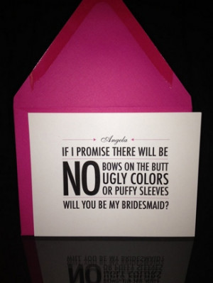 puzzle card that pops the question, “Will You Be My Bridesmaid ...
