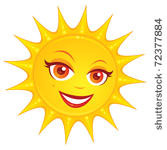 sun over white vector illustration smiling sun showing thumb up