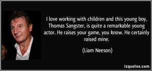 love working with children and this young boy, Thomas Sangster, is ...