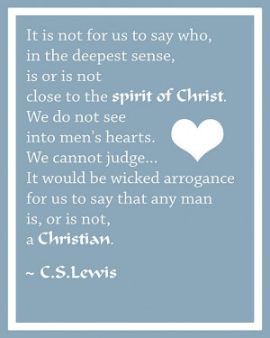 ... for us to say that any man is, or is not, a CHRISTIAN.