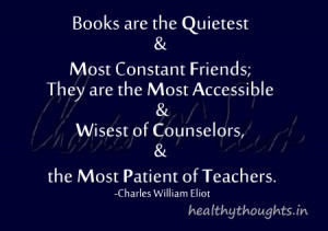 thought for the day-quotes-Books are the quietest and most constant ...