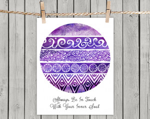 Tribal Evolution Quote Purple - Poster Print 8x10 - of Fine Art ...