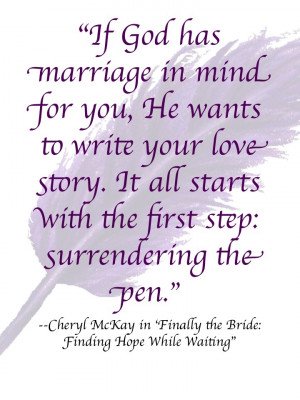 Quote from Finally the Bride: Finding Hope While Waiting by Cheryl ...