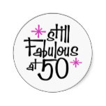 50th Birthday Gifts, The Scream 50! Round Sticker