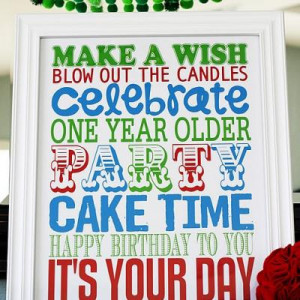 Printable Birthday Poster {Birthday Sayings}