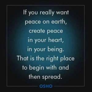 If you really want peace on earth...