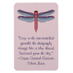 Dante Gabriel Rossetti Dragonfly Quote Magnet