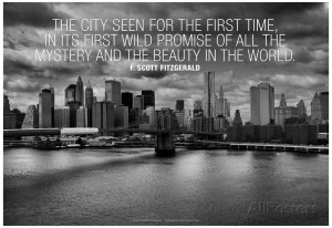 Scott Fitzgerald New York Quote Poster