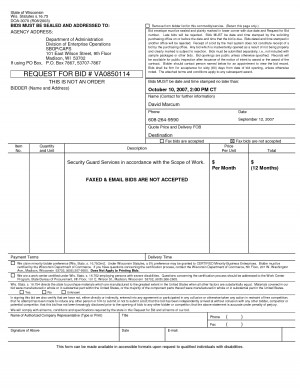 janitorial cleaning quotation sample forms purchasing department