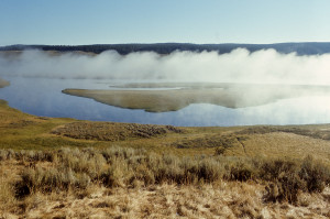 streams water winter snow trees forest sky frost wallpaper background