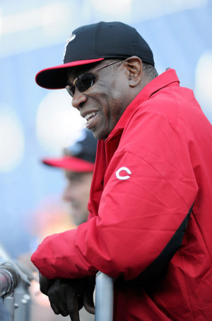 Dusty Baker Manager Dusty Baker of the Cincinnati Reds watches batting