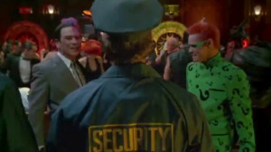Tommy Lee Jones (Two-Face-Harvey Dent) and Jim Carrey (Riddler-Dr ...