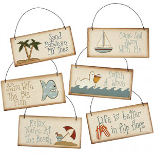 Cute Beach Sign Ornaments with Sayings You'll Love