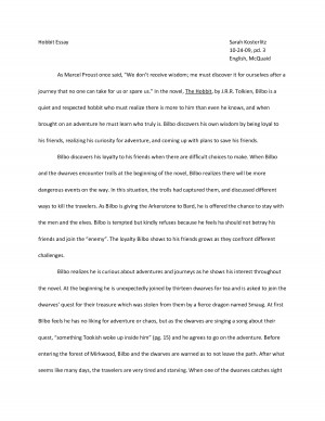 Hobbit Essay by wanghonghx