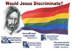 thinking that jesus the bible supports gay people gay marriage