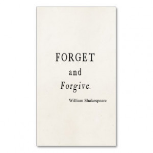 Forget and Forgive Personalized Shakespeare Quote Double-Sided ...