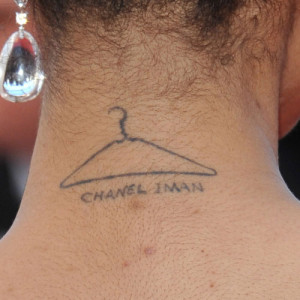 Chanel Iman Tattoo Ankle Chanel iman hanger neck tattoo