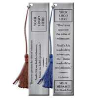 Custom Pewter Bookmark With Quote