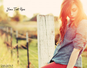 Quote Design Maker - Redhead Girl Fence Quotes