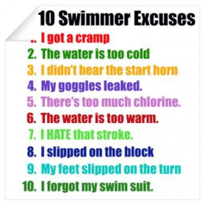 ... Swimming, Swimming Excuses, Swimming 3, Decals Swimming, Art Wall
