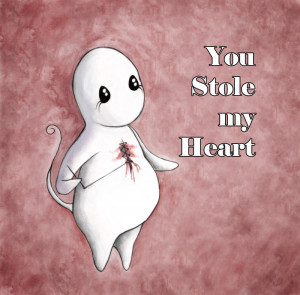 You stole my heart (greeting card design)