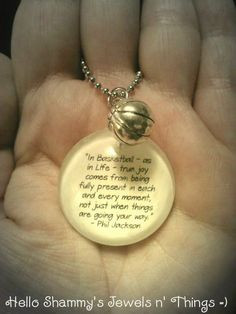 NEW! Phil Jackson BASKETBALL Quote Necklace. 