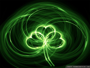 Abctract lights shamrock wallpapers