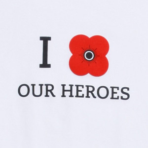 White I (Poppy) Our Heroes Ladyfit T-Shirt