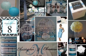 for black 90 or 120 tablecloths or any teal aqua colored items wedding