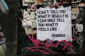Eminem quotes sayings i can tell you what itfeels like