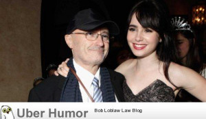 Lily Collins, 24, is the actress daughter of Genesis’ Phil Collins