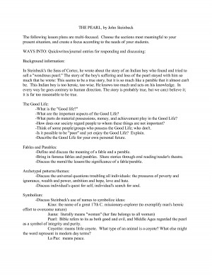 THE PEARL, by John Steinbeck