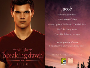 Jacob Black breaking dawn part 1