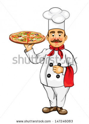 chef pizza italian chef cooks pizza sale in footwear shop