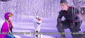 Gif from Frozen of Olaf (a snowman) saying, 
