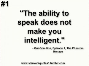 The ability to speak does not make you intelligent.