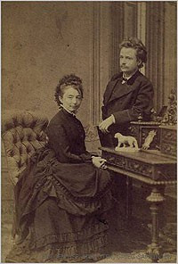 Nina og Edvard Grieg, gift i København 11. juni 1867