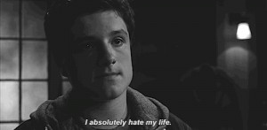tired alone broken fine Josh Hutcherson Peeta Mellark crying self hate ...