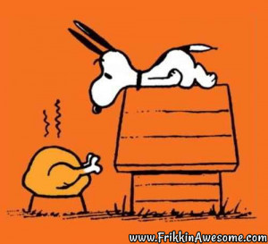 Snoopy on turkey day