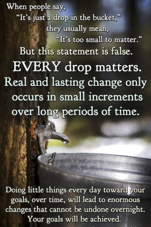 Every small things matters in our Goals