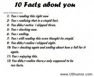 10 facts about you US Humor - Funny pictures, Quotes, Pics, Photos,...