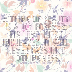 Thing Of Beauty John Keats Quote Graphic