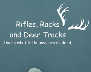 Rifles Racks hunting wall quote living bedroom playroom children movie ...