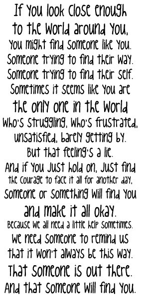 One Tree Hill quote again..surprise surprise :)