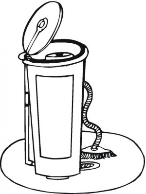 trash can coloring page