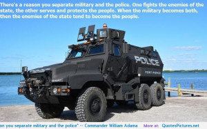 ... you separate military and the police” — Commander William Adama